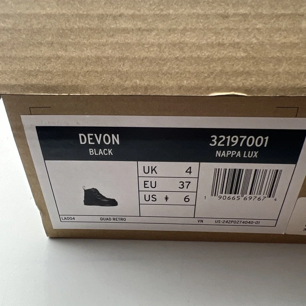 Dr. Martens Women's Devon Napa LUX Platform Boots Black Size 6 Women's NWB‎